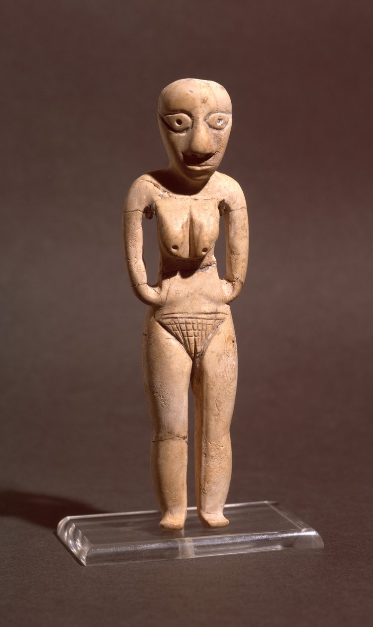 Figurka nahé ženy z badarského nebo raně neolitického období, asi 4000 př. n. l. od Predynastic Period Egyptian
