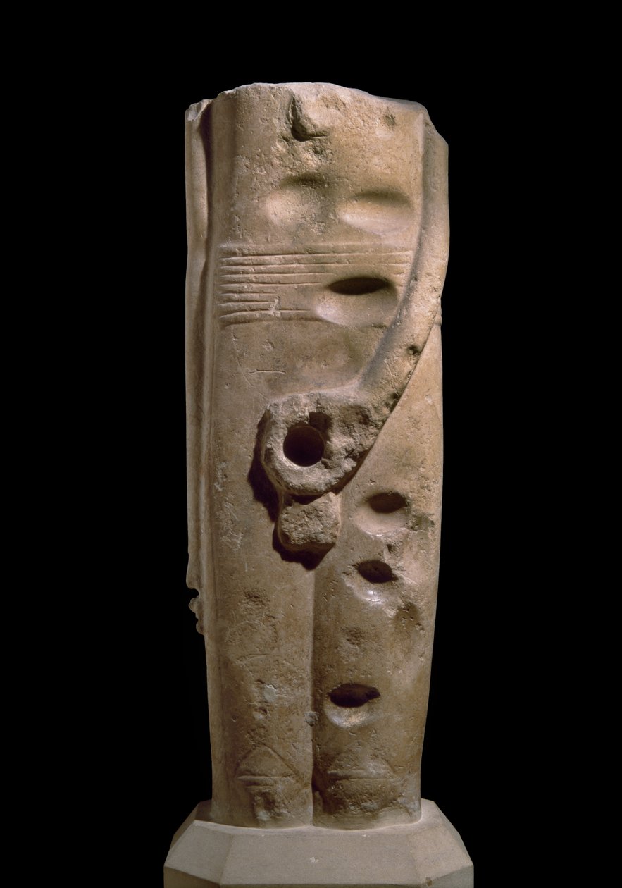 Socha boha Mina, Hierakonpolis, možná kolem 4000 př.nl (pískovec) od Predynastic Period Egyptian