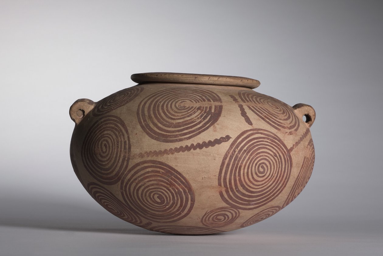 Dřepová nádoba s držadly, cca 3400-3300 před naším letopočtem od Predynastic Period Egyptian