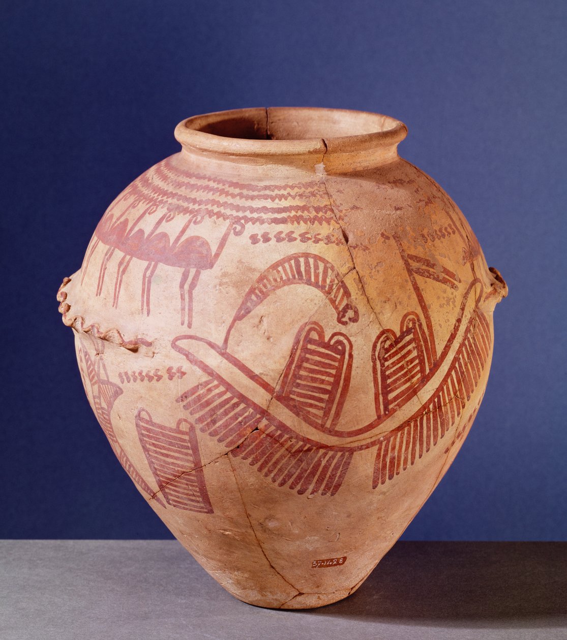 Váza zobrazující dvě svatyně na člunu, cca 3500 př. n. l. (keramika) od Predynastic Period Egyptian