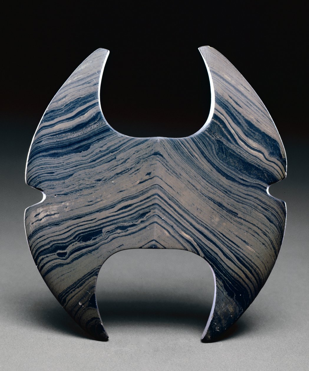 Vejčitý bannerstone, severoamerické archaické období, 2000-1000 př.nl (břidlice) od Prehistoric