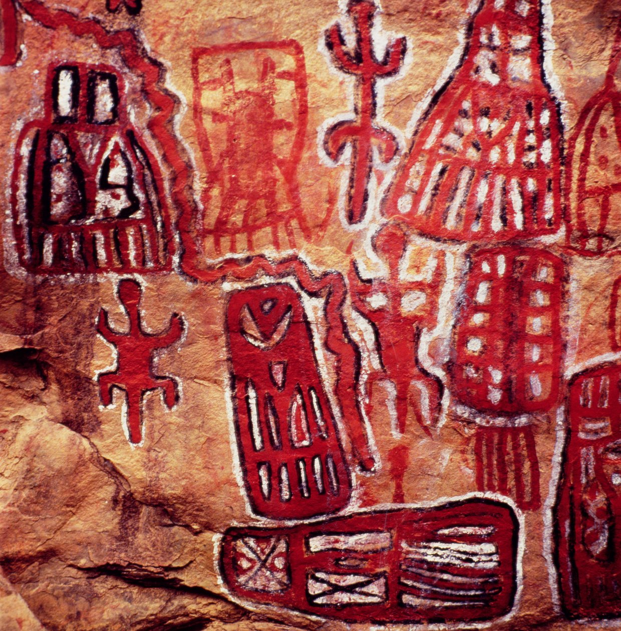 Prehistorická skalní malba z oblasti Songhai-Dogon v Mali (jeskynní malba) od Prehistoric