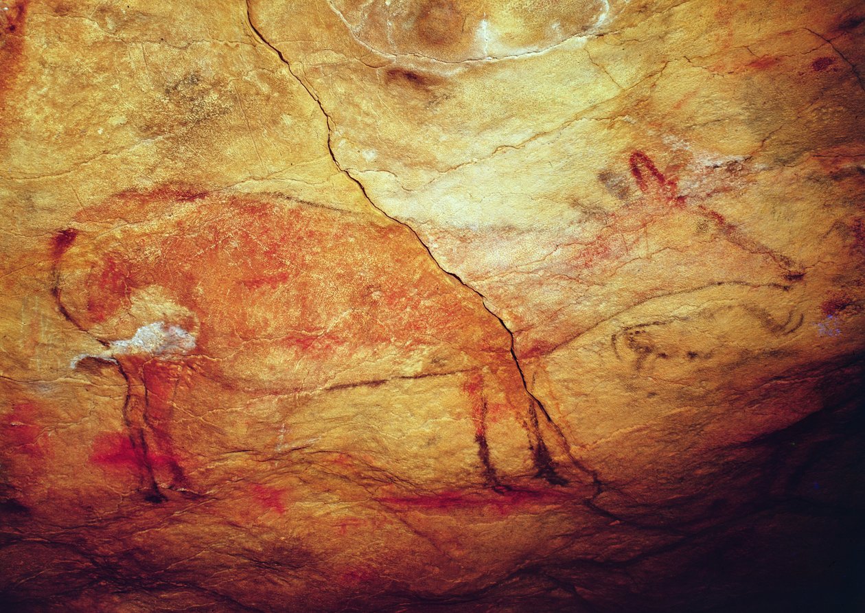 Jelen z jeskyní Altamira, cca 15 000 př. n. l. (jeskynní malba) od Prehistoric