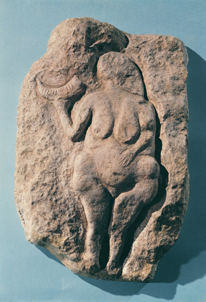 Venuše s rohem, z Lausselu v Dordogne od Prehistoric