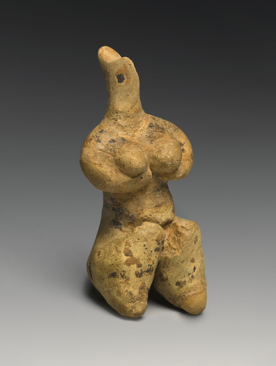 Ženská figurka, konec pátého tisíciletí (hlína a pigment) od Prehistoric
