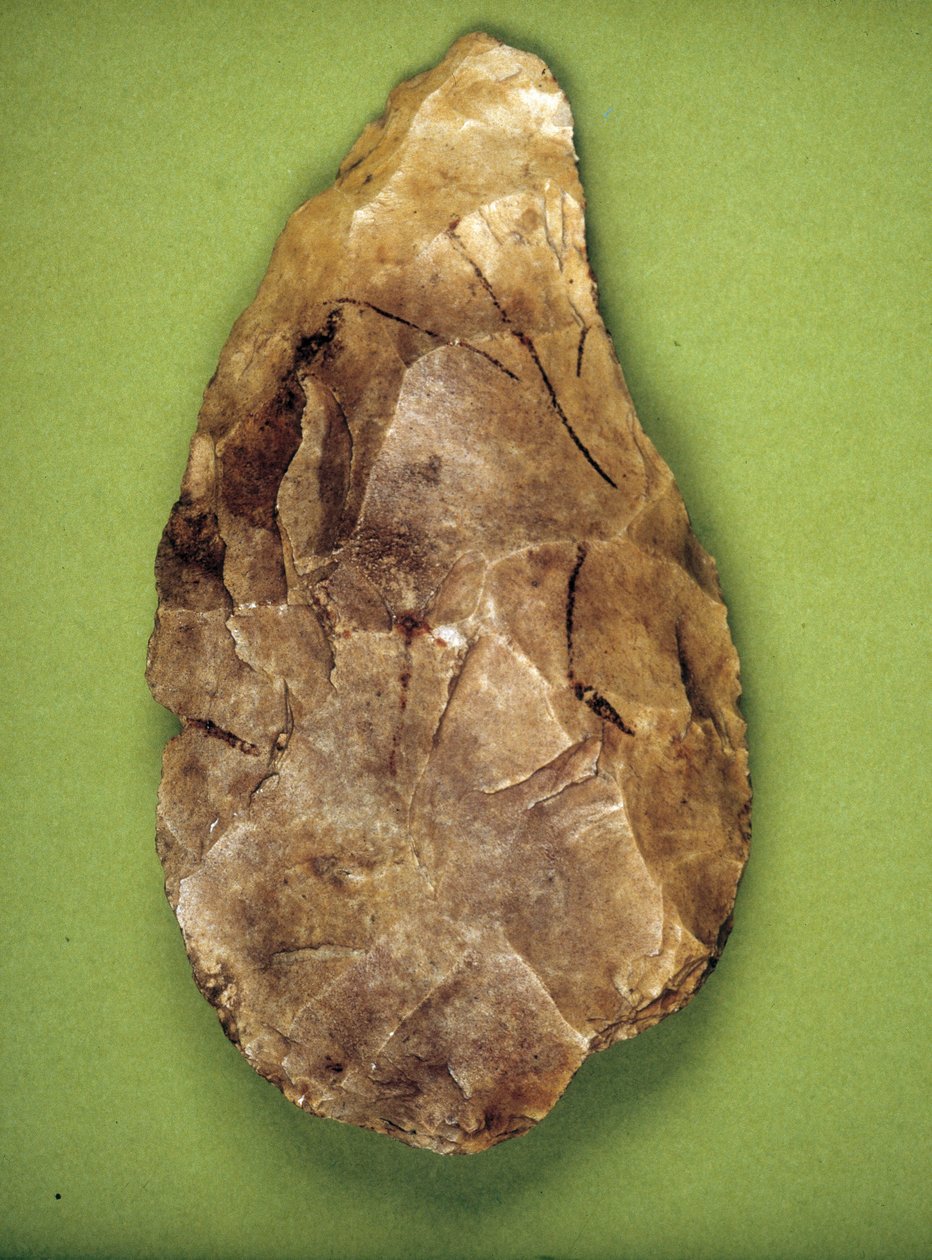 Acheulský leštič (střední paleolit) Museo archeologico de Milan od Prehistoric Prehistoric