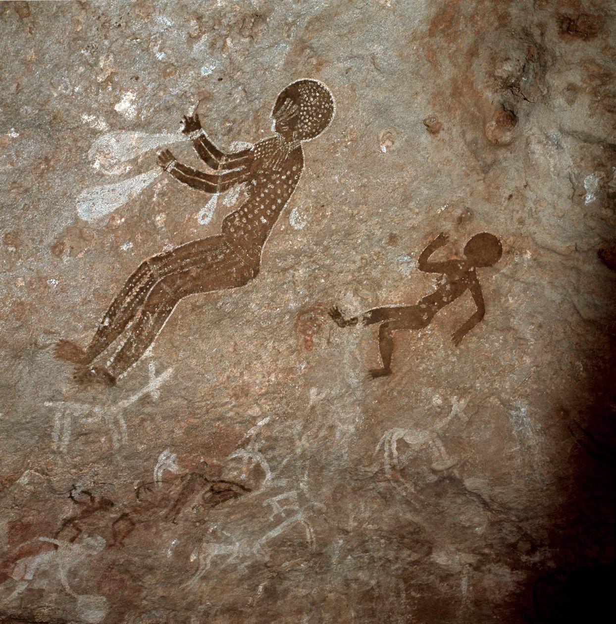 Lidské postavy. Jeskynní malby, 8000-7000 před naším letopočtem od Prehistoric Prehistoric