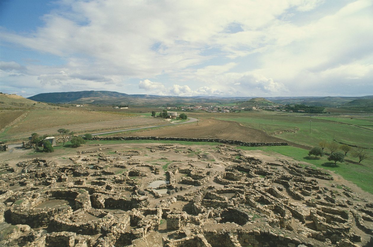 Italia, Sardinian alue, Barumini, Medio Campidanon maakunta, arkeologinen kohde "Su Nuraxi" od Prehistoric Prehistoric