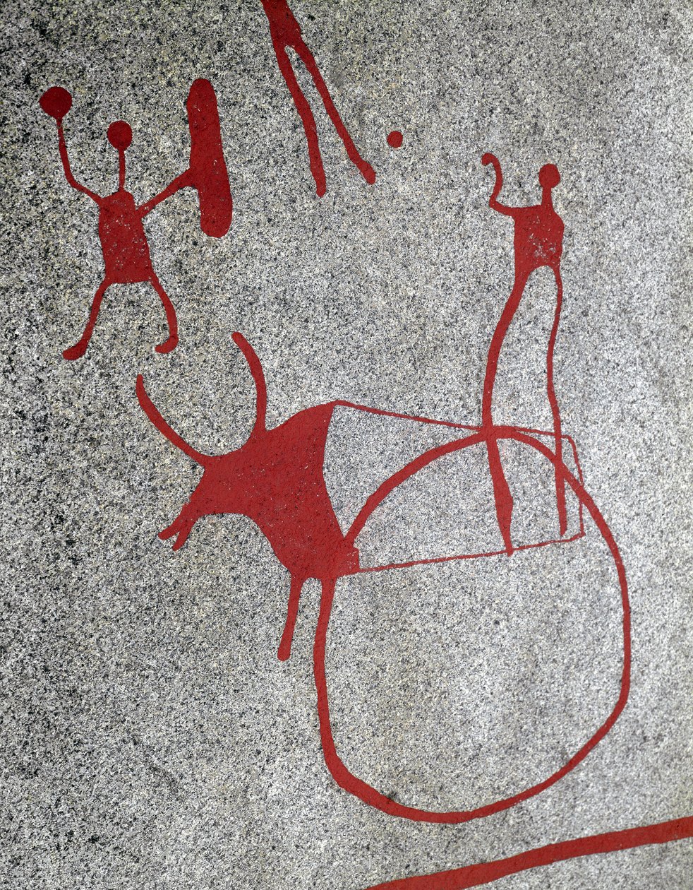 Severská doba bronzová: pluh tažený volem, skalní rytiny v Tanumu, Švédsko 1800–500 př.n.l. od Prehistoric Prehistoric