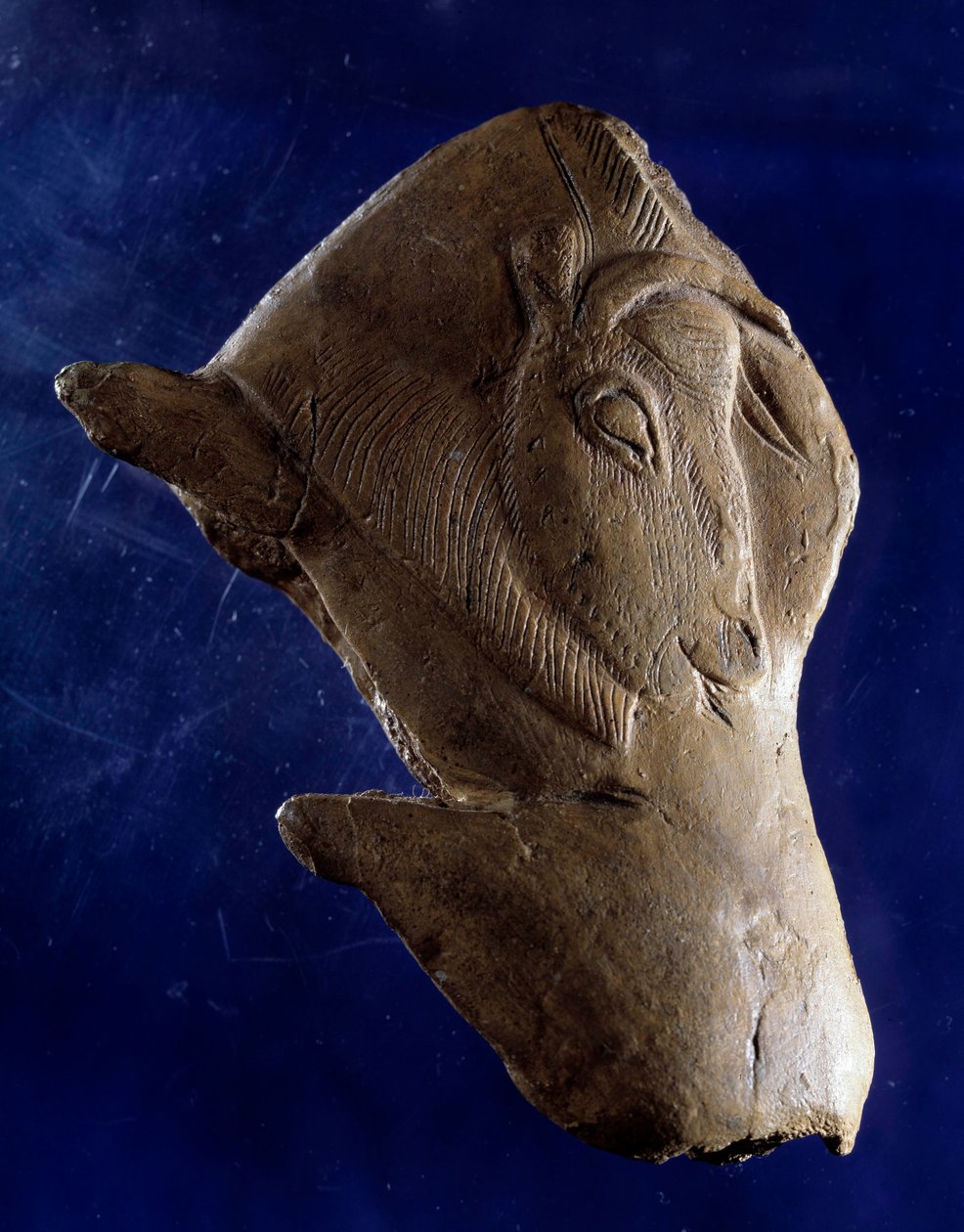 Prehistorické umění (horní magdalénština): „“Bison vstává““ Socha ze sobího dřeva z úkrytu Madeleine v Dordogne. 11000 před naším letopočtem. Slunce 0,10 m. Saint Germain en Laye, Národní muzeum archeologie od Prehistoric Prehistoric