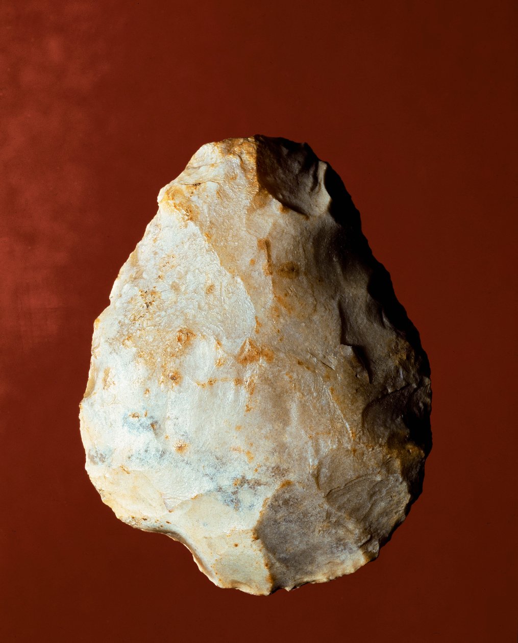 Pravěk: Litická manufaktura biface micoquienského typu. Spodní paleolit. Verone, Museo Civico di Storia Naturale, Itálie od Prehistoric Prehistoric