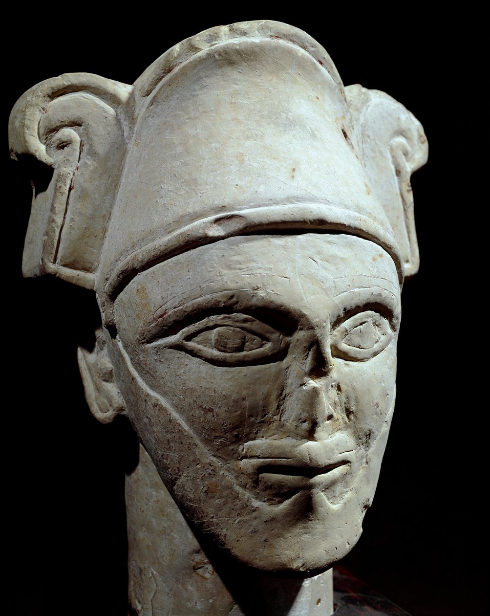 Pravěk: hlava kuchařského semitu v kameni. Egyptské a beduínské vlivy. Doba železná. Ammán. Národní muzeum, Jordánsko od Prehistoric Prehistoric