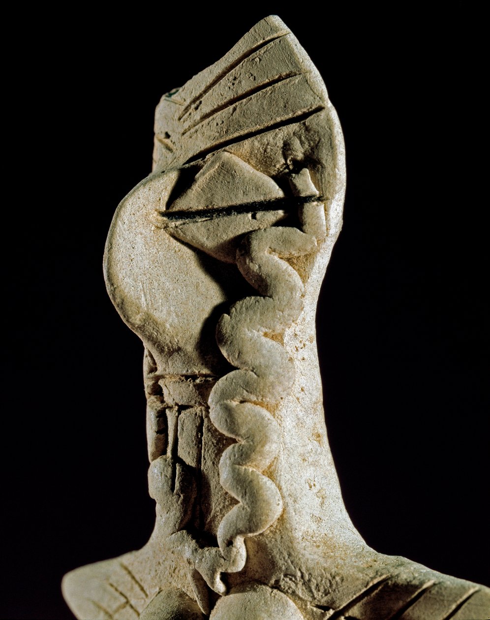 Pravěk: ženská hlava. Hliněná soška z centrálního Turkmenistánu (region Gonur Tepe). 3000-2500 př.nl, doba bronzová Moskva, Archeologický ústav Ruské akademie věd, Rusko od Prehistoric Prehistoric