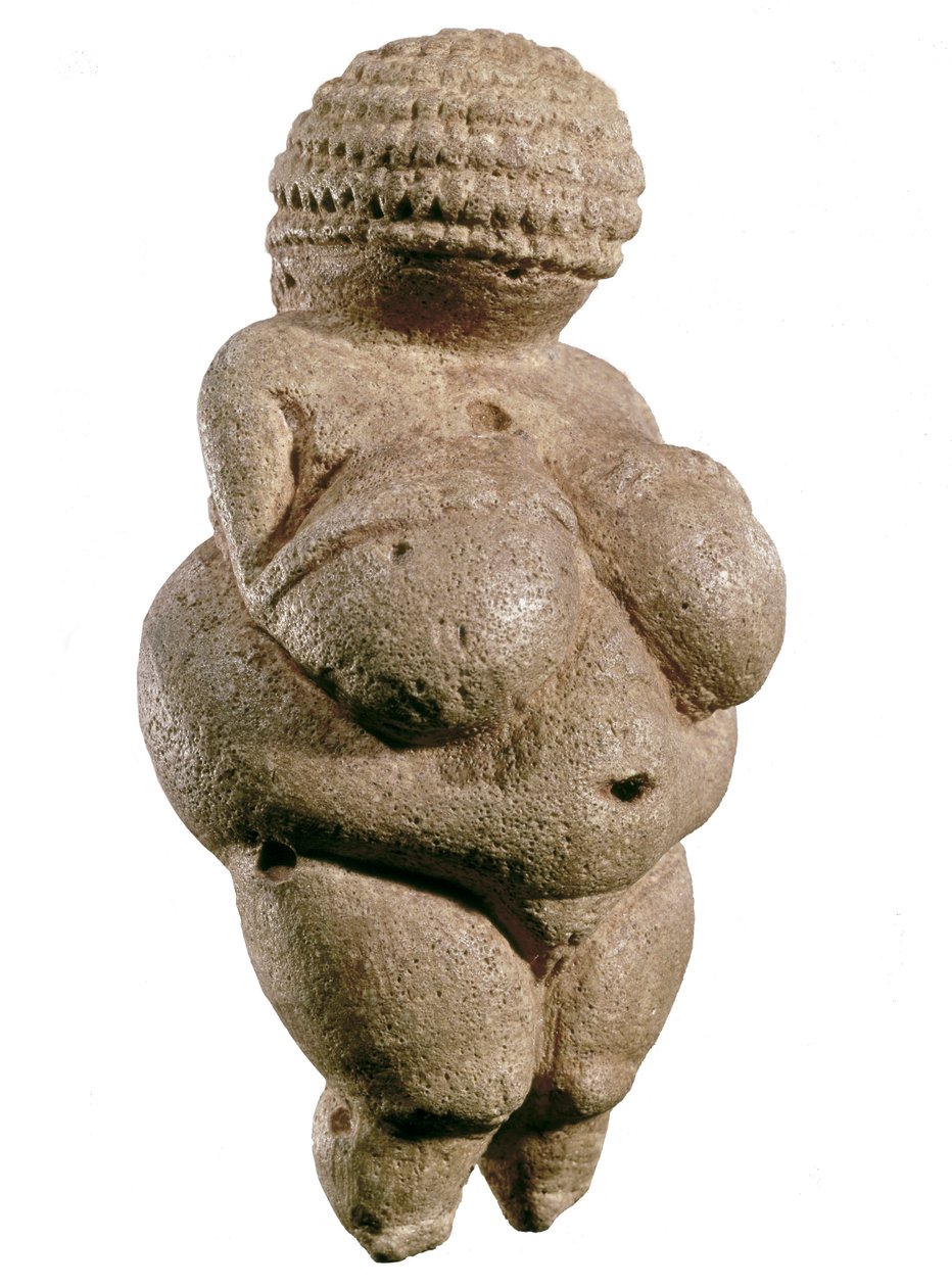 Willendorfská Venuše, 23 000 př. n. l. (svrchní paleolit) (vápenec) od Prehistoric Prehistoric