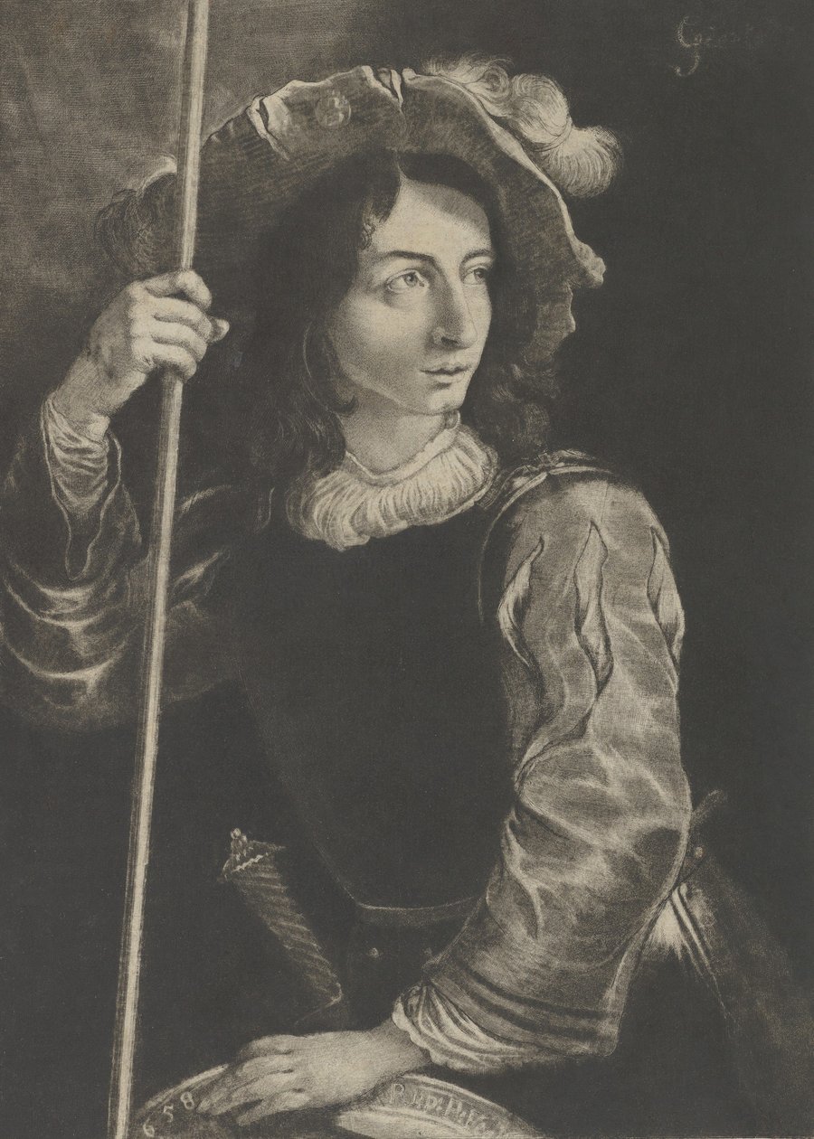 Velký Lansquenet nebo Standard Bearer, 1658. od Prince Rupert