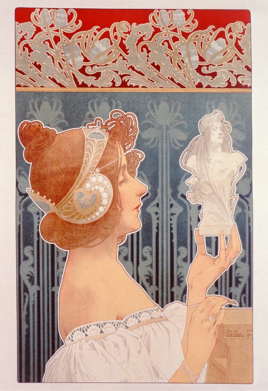 Žena držící sošku, 1901 od Privat Livemont