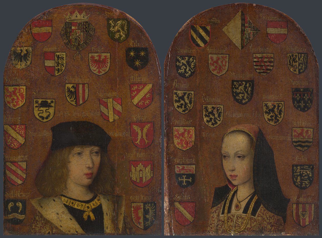 Portrét Filipa I. Kastilie a Margarety Rakouské od Probably by Pieter van Coninxloo