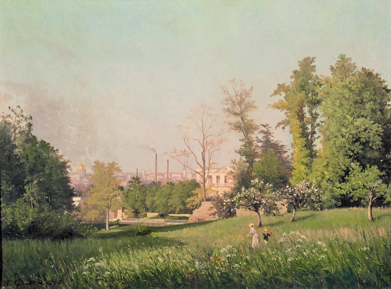 V parku v Issy-les-Moulineaux, 1876 od Prosper Galerne