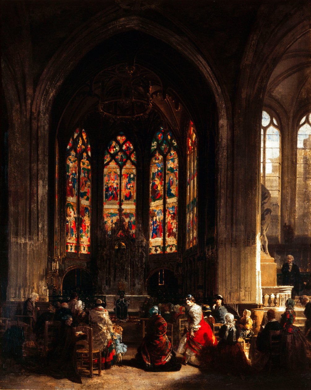 Kaple Panny Marie v Eglise Saint Gervais, Paříž, c.1856 od Prosper Lafaye or Lafait