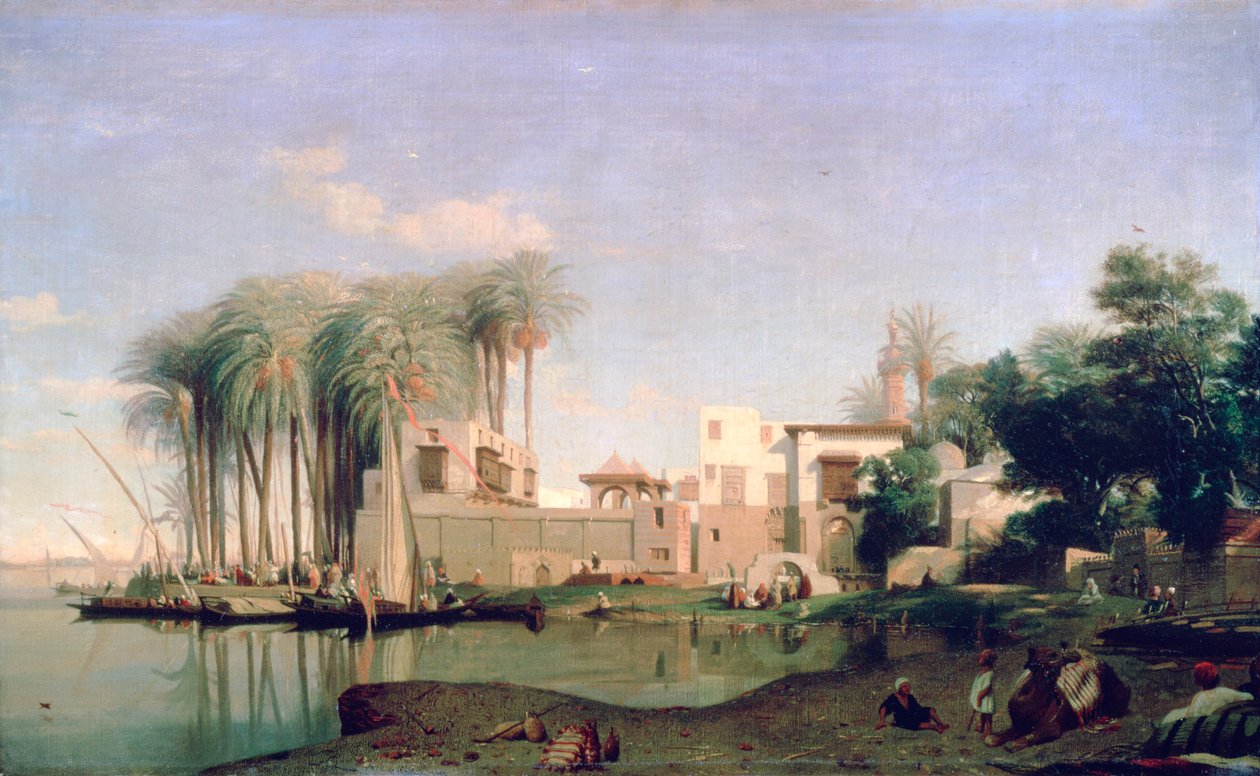 Beni Suef na Nilu, 19. století od Prosper Georges Antoine Marilhat