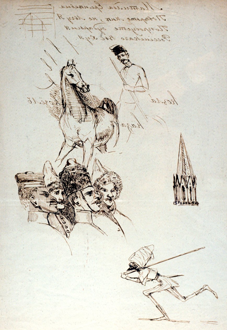 Studium Rusů, c1823-1870 od Prosper Merimee