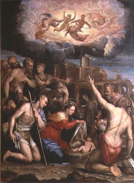 Klanění pastýřů od Prospero Fontana