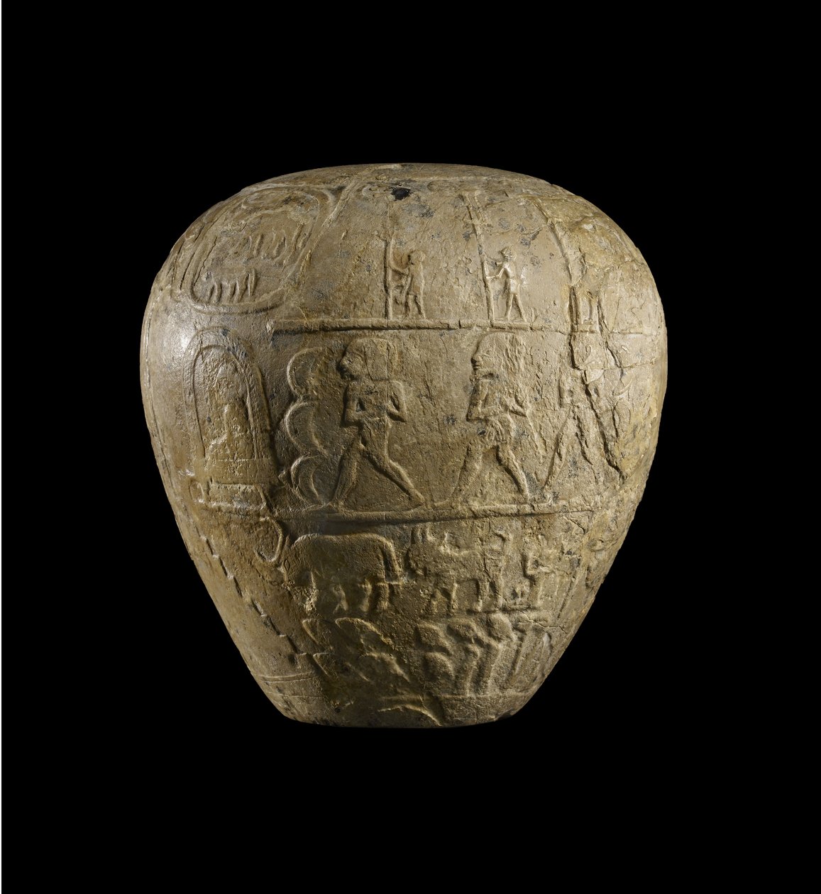Macehead z narmerského vápence od Protodynastic Period Egyptian