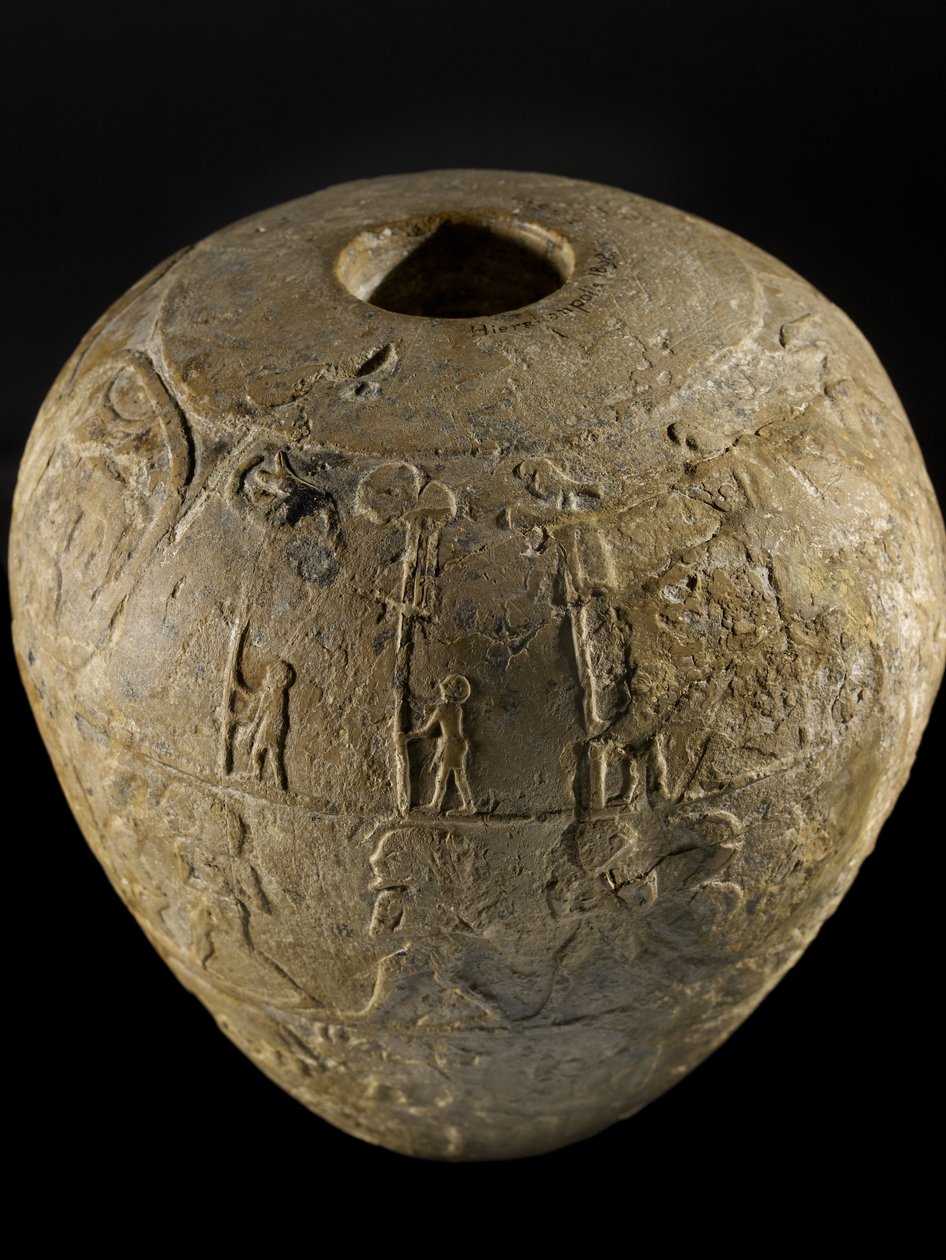Macehead z narmerského vápence od Protodynastic Period Egyptian