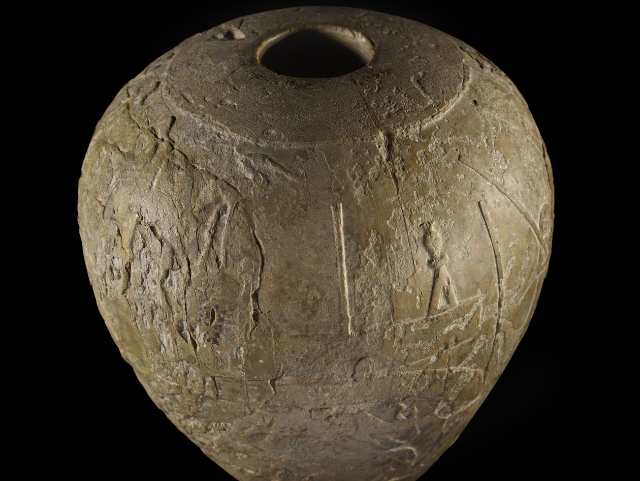 Macehead z narmerského vápence od Protodynastic Period Egyptian