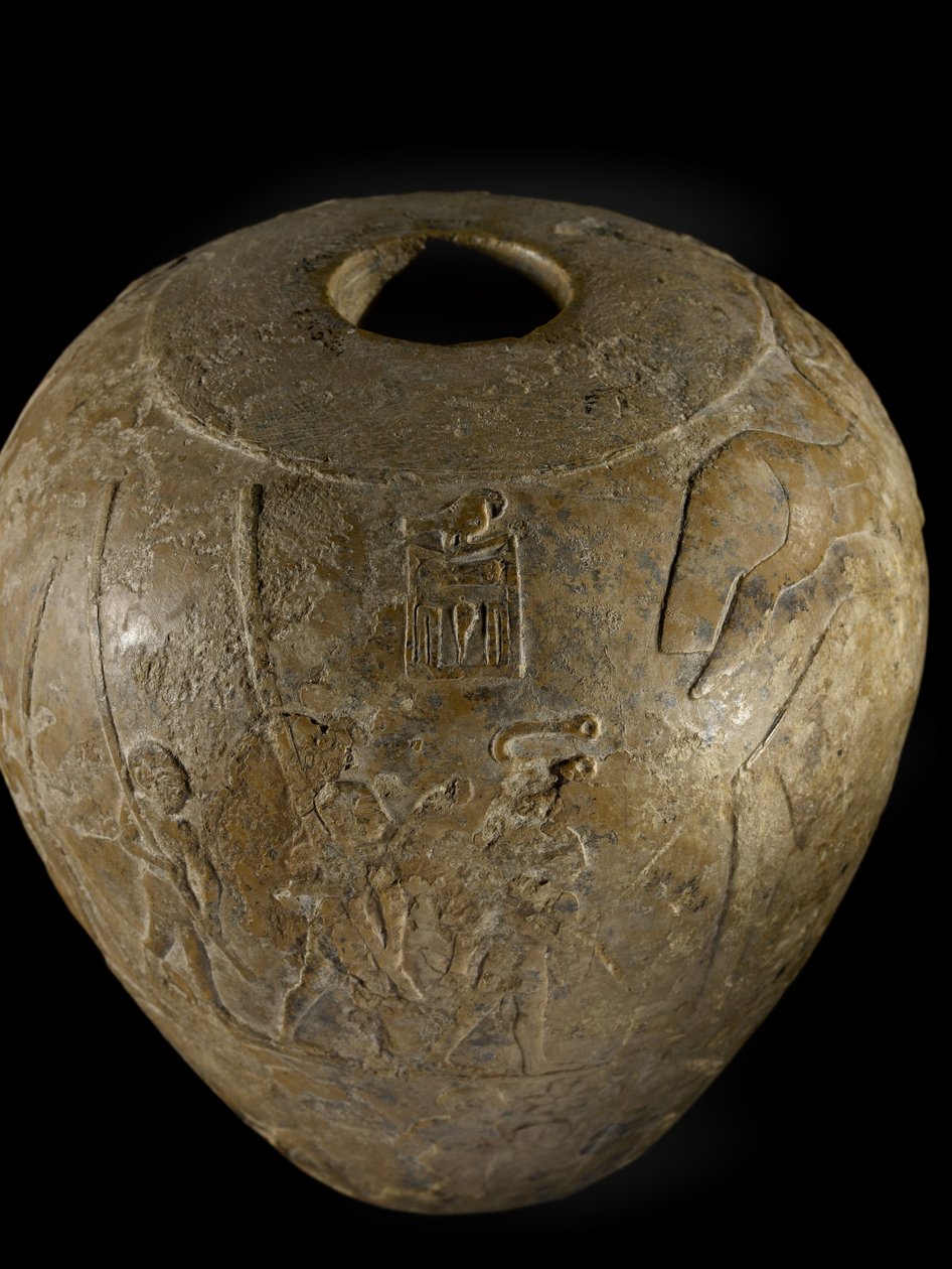 Macehead z narmerského vápence od Protodynastic Period Egyptian