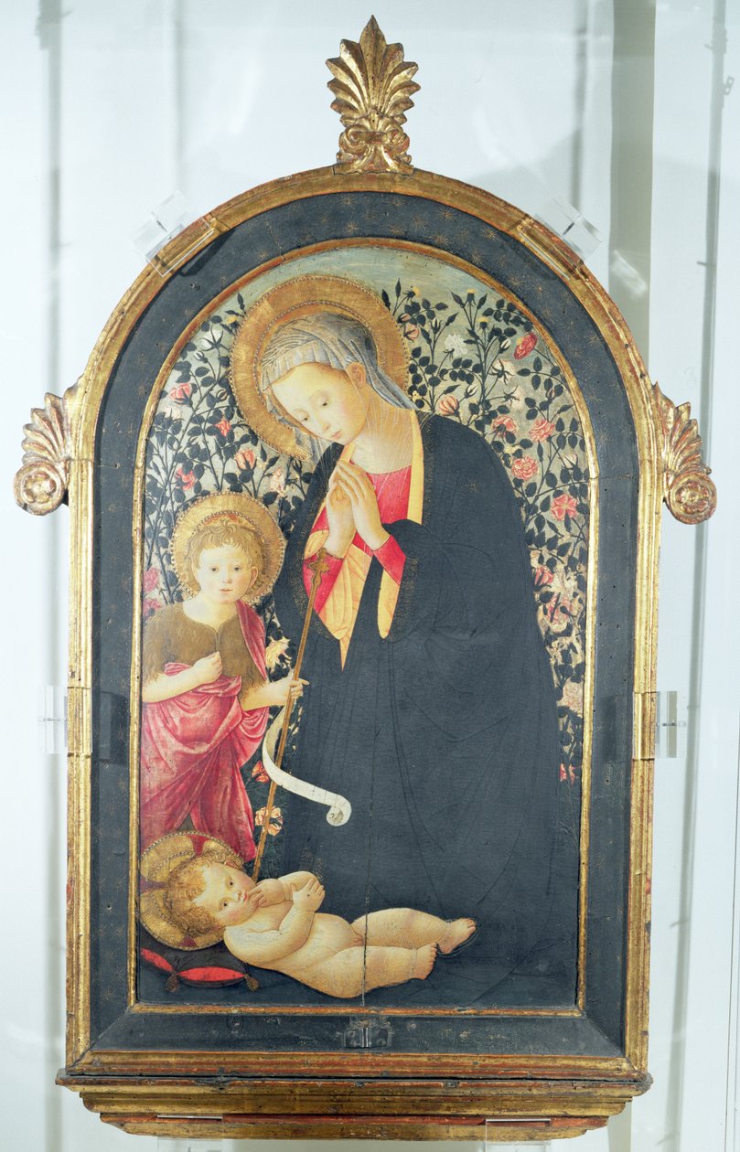 Klanění dítěte s mladým sv. Janem Křtitelem (panel) od Pier Francesco Fiorentino