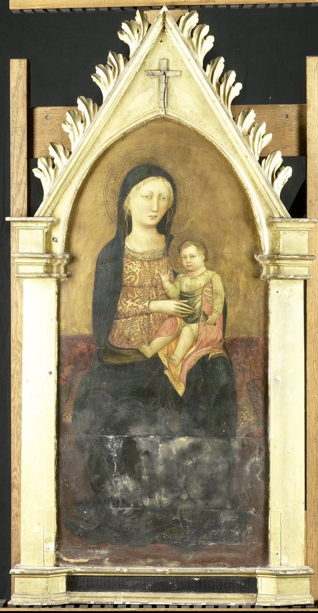 Panna a dítě od Pseudo Ambrodigio di Baldese (attributed to)