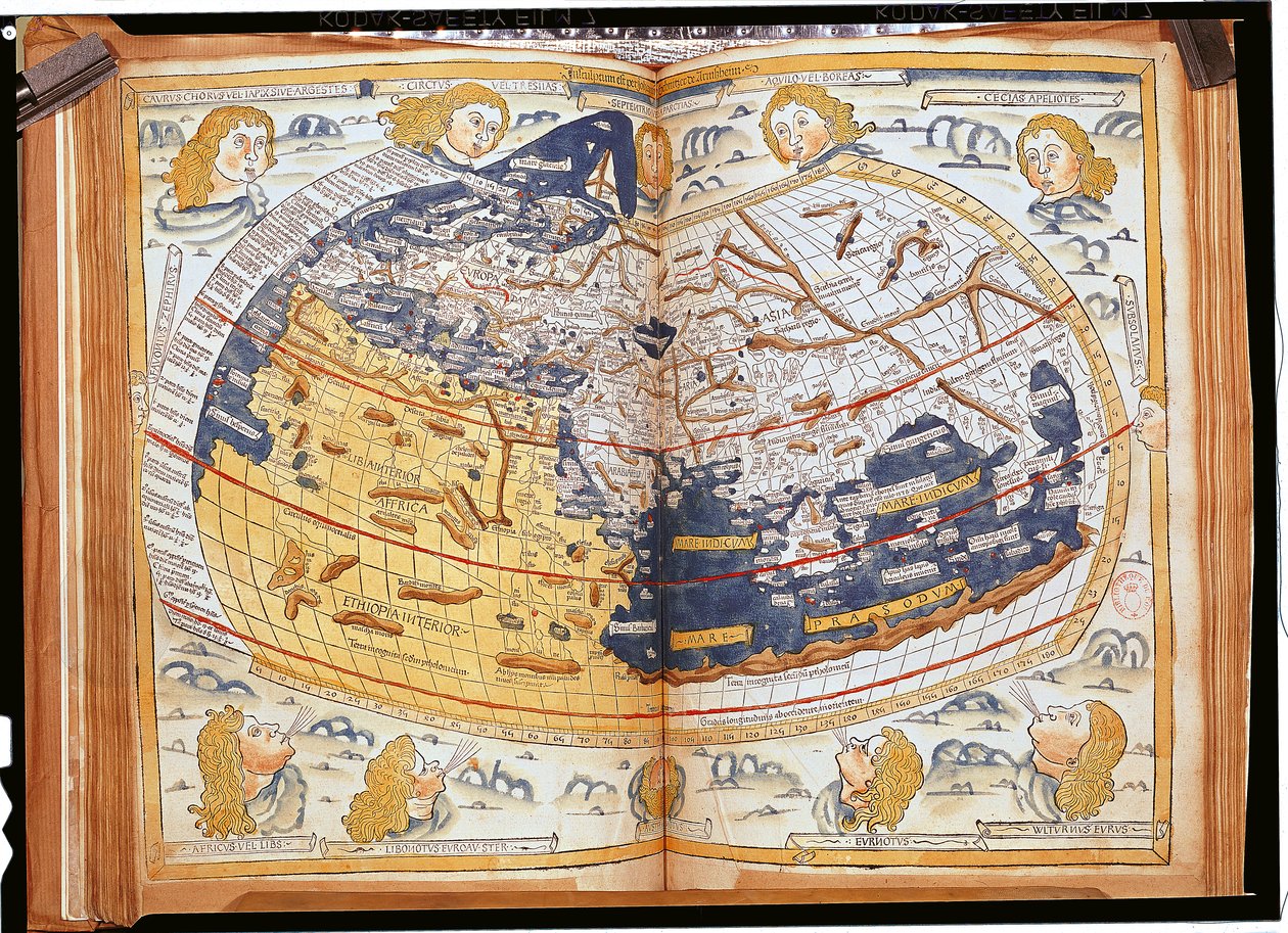 Mapa světa, 1486 od Ptolemy