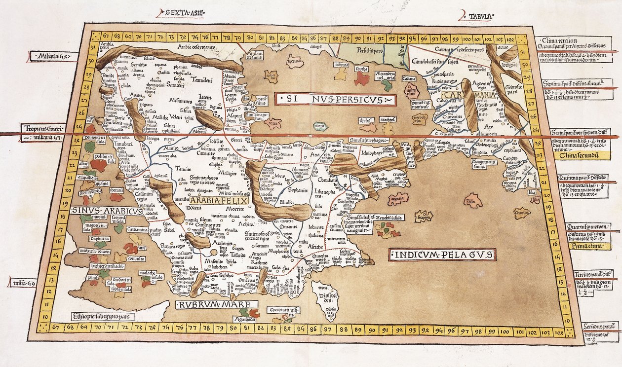 Šestá Asijská tabulka, 1541 od Ptolemy