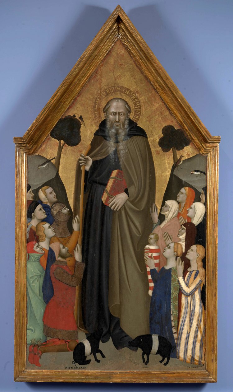 Puccio di Simone. Svatý Antonín - opat. 1353, Fabriano, Galerie občanského umění od Puccio di Simone