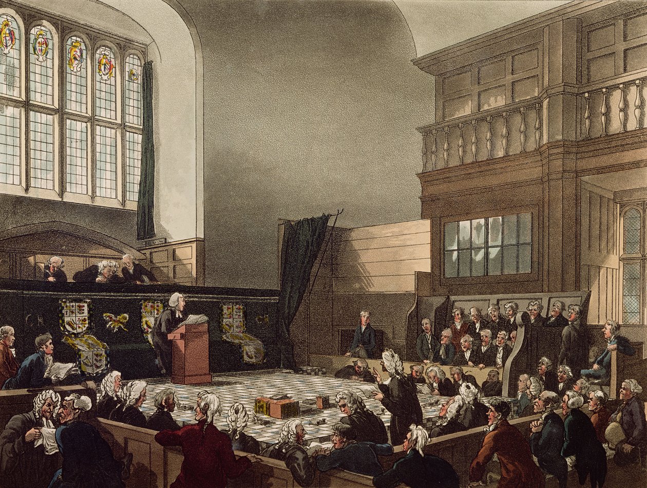 Court of Exchequer, Westminster Hall, z 