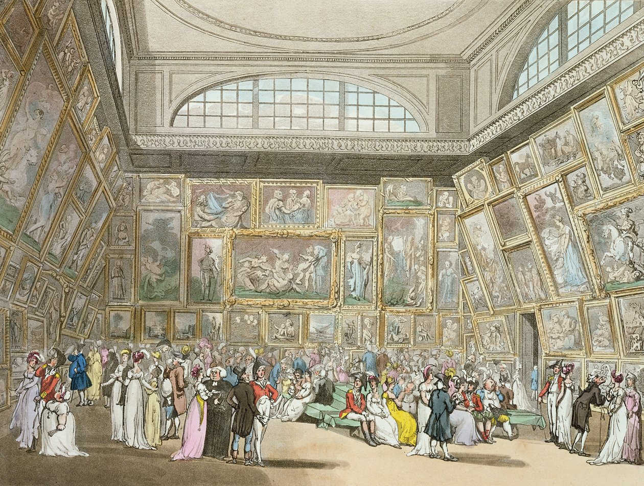 Výstavní místnost, Somerset House, z „Ackermann