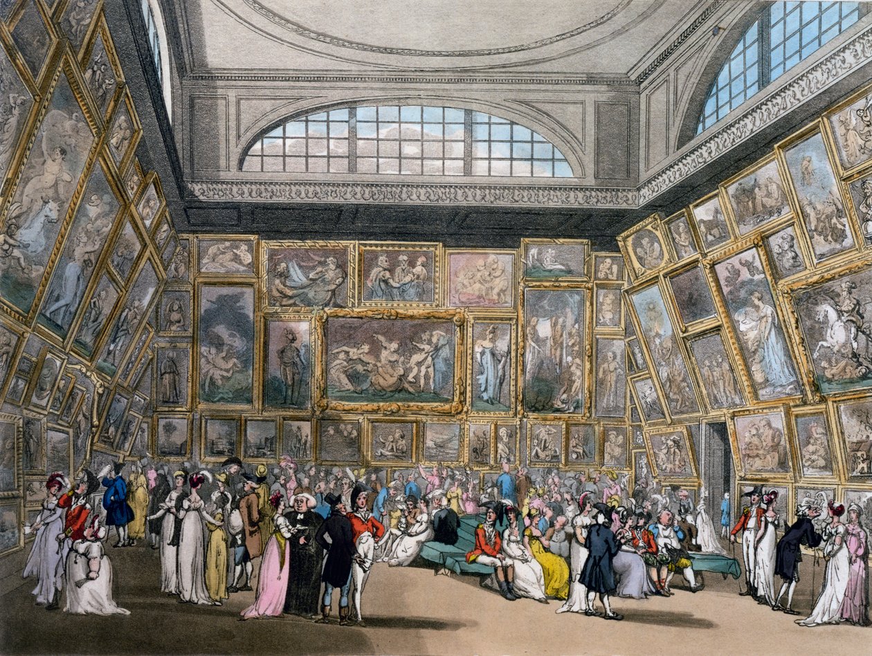 Výstavní místnost v Somerset House, London Ackermann