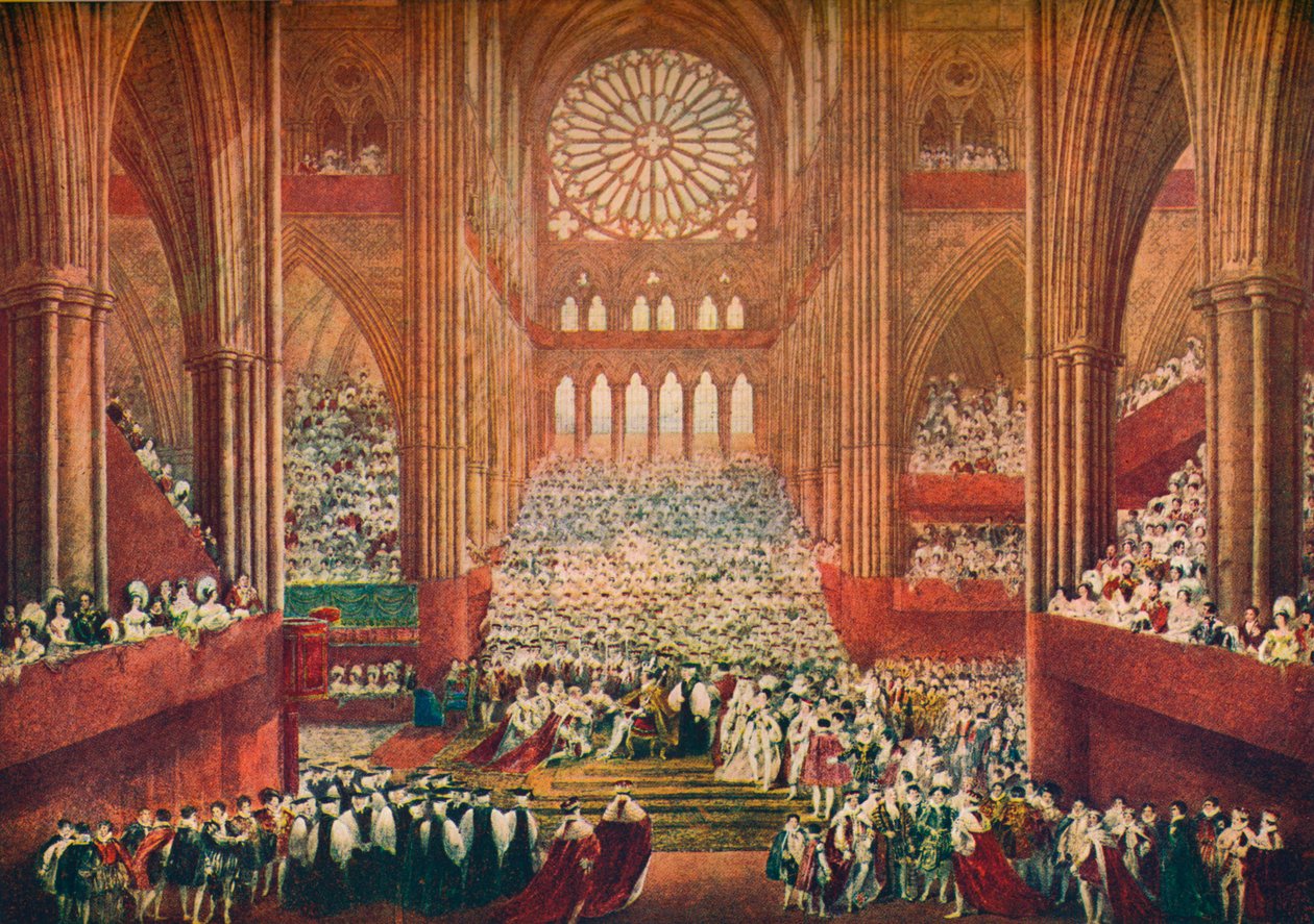 Korunovace krále Jiřího IV ve Westminsterském opatství, Londýn, 1821 1906. od Pugin and Stephanoff