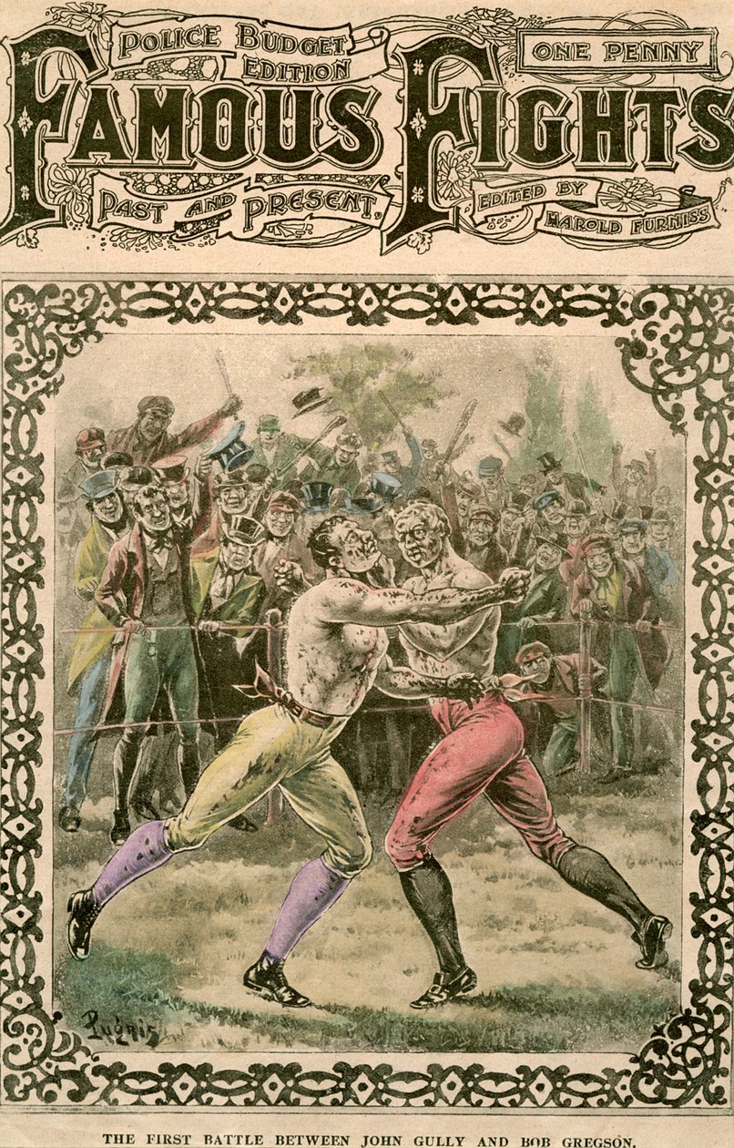 První bitva mezi Johnem Gullym a Bobem Gregsonem, 1807 koncem 19. nebo začátkem 20. století. od Pugnis