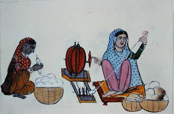 Cotton Mill (Behna) c.1890 (akvarel na papíře) od Punjabi School