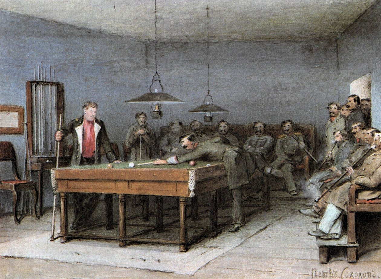 Ilustrace k povídce Lebedyan od Ivana Turgeněva ze sbírky Náčrtky sportovce: .. .n od Pyotr Fyodorovich Sokolov