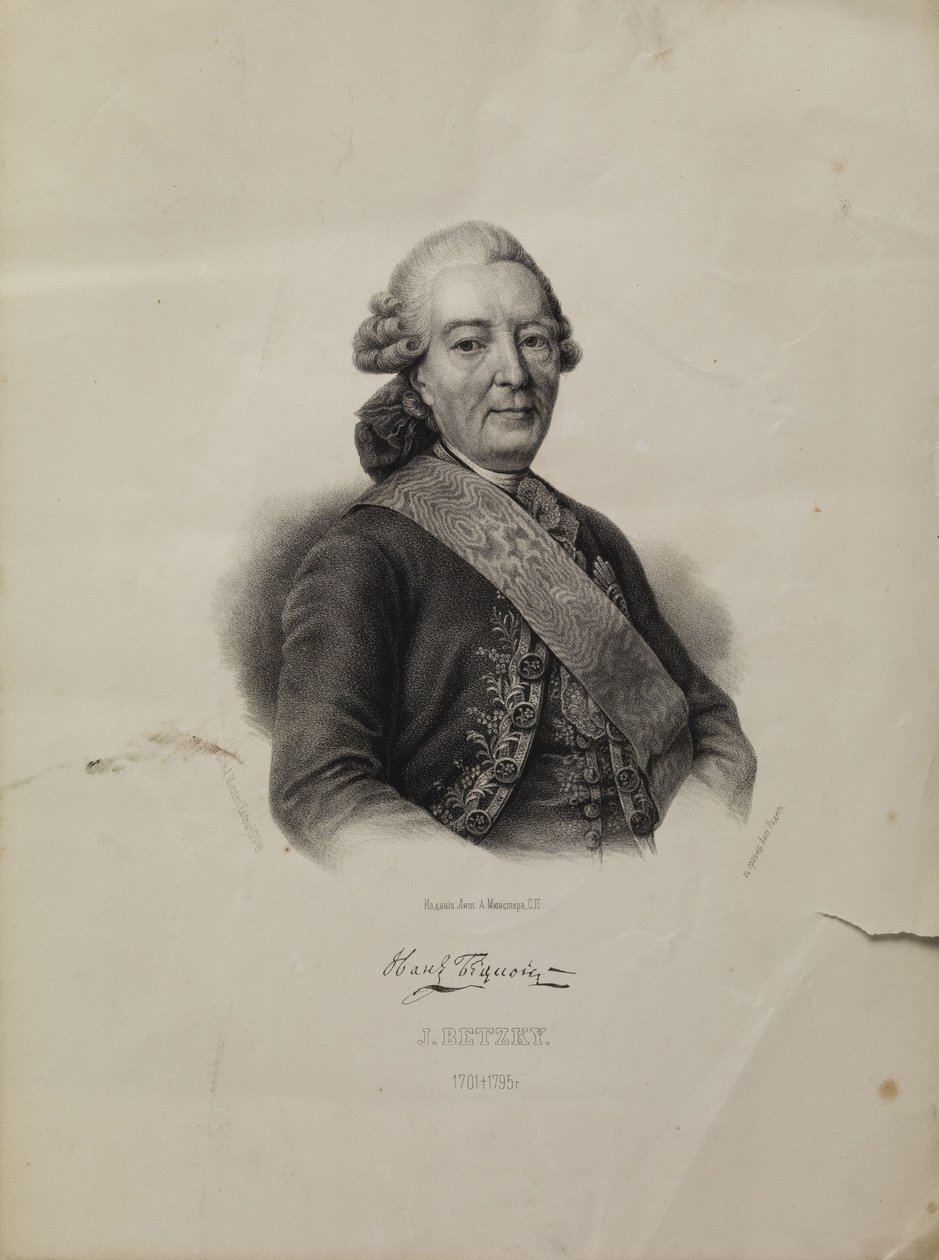 Portrét Ivana Ivanoviče Betskoje 1704-1795 od Pyotr Fyodorovich Borel