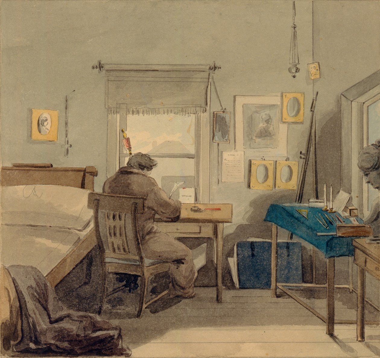 V práci. V domě Pavla Nashchokina, 1824 od Pyotr Fyodorovich Sokolov
