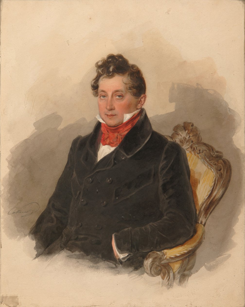 Portrét hraběte Matveje Jurijeviče Vilegorského 1794-1866, 40. léta 19. století od Pyotr Fyodorovich Sokolov