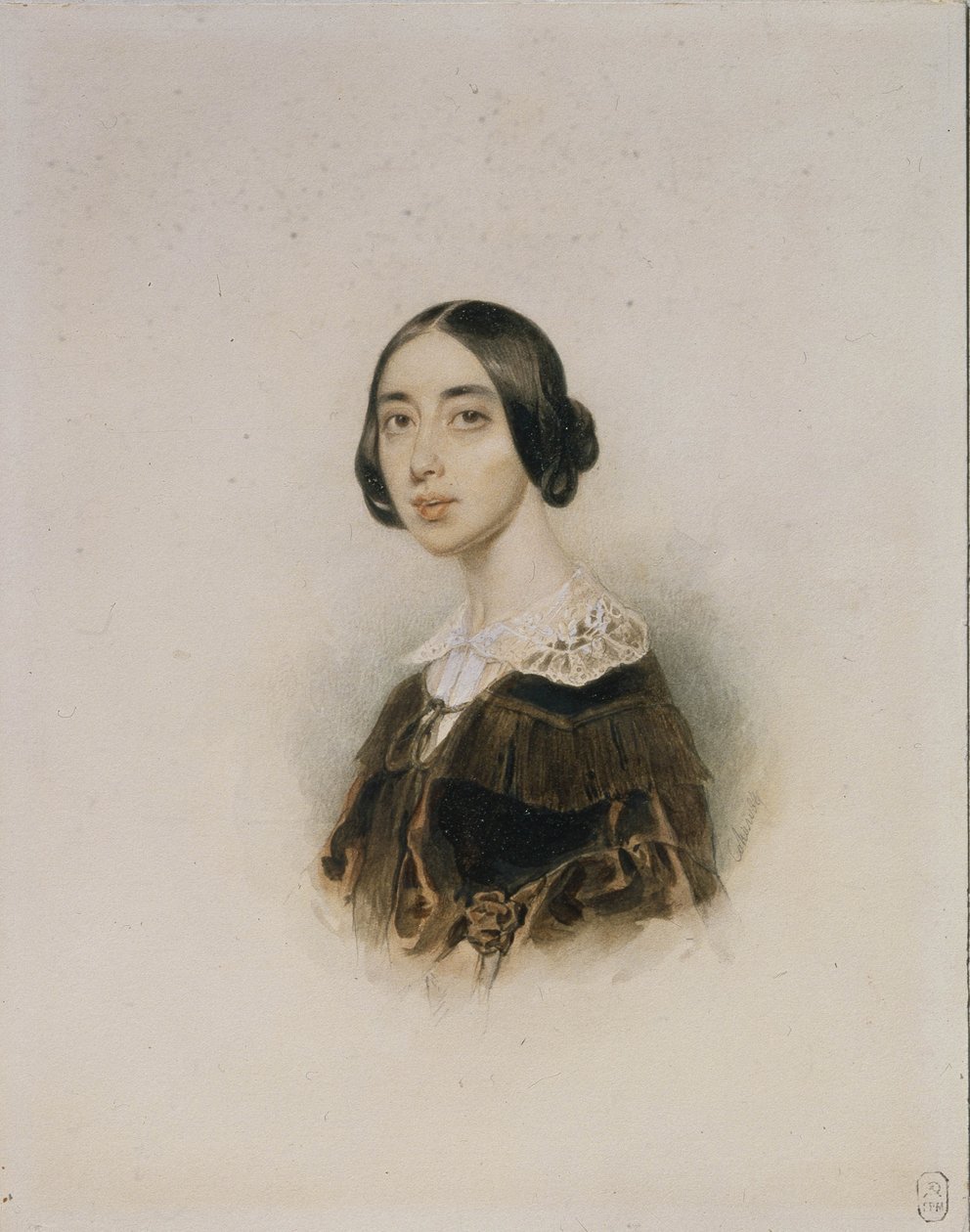 Portrét zpěvačky a skladatelky Michelle Pauline Viardot-García 1821-1910, 1843-1845 od Pyotr Fyodorovich Sokolov
