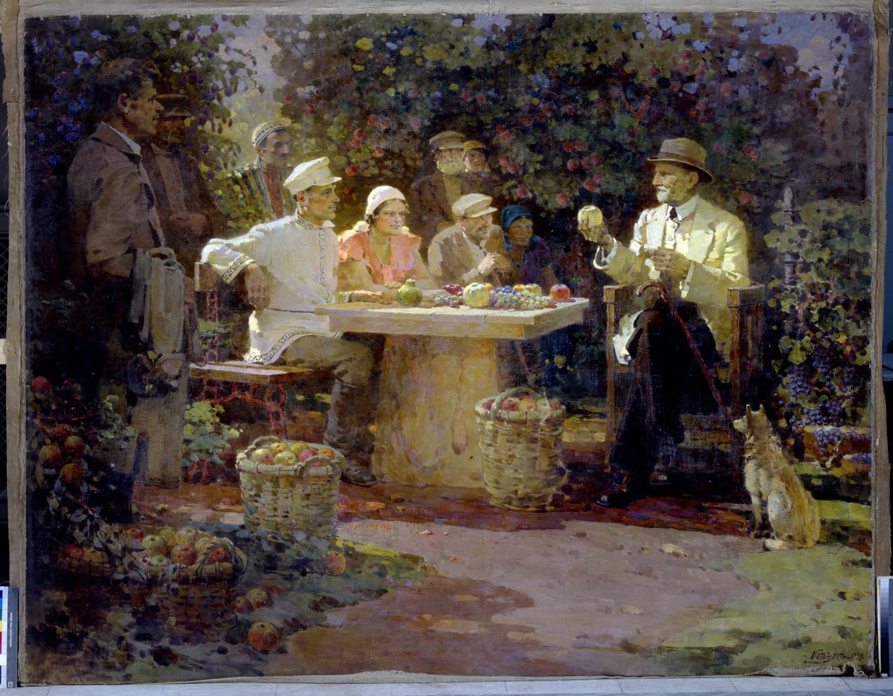 Návštěvníci Ivana Vladimiroviče Mitchourina (1855-1935) od Pyotr Ivanovich Kotov