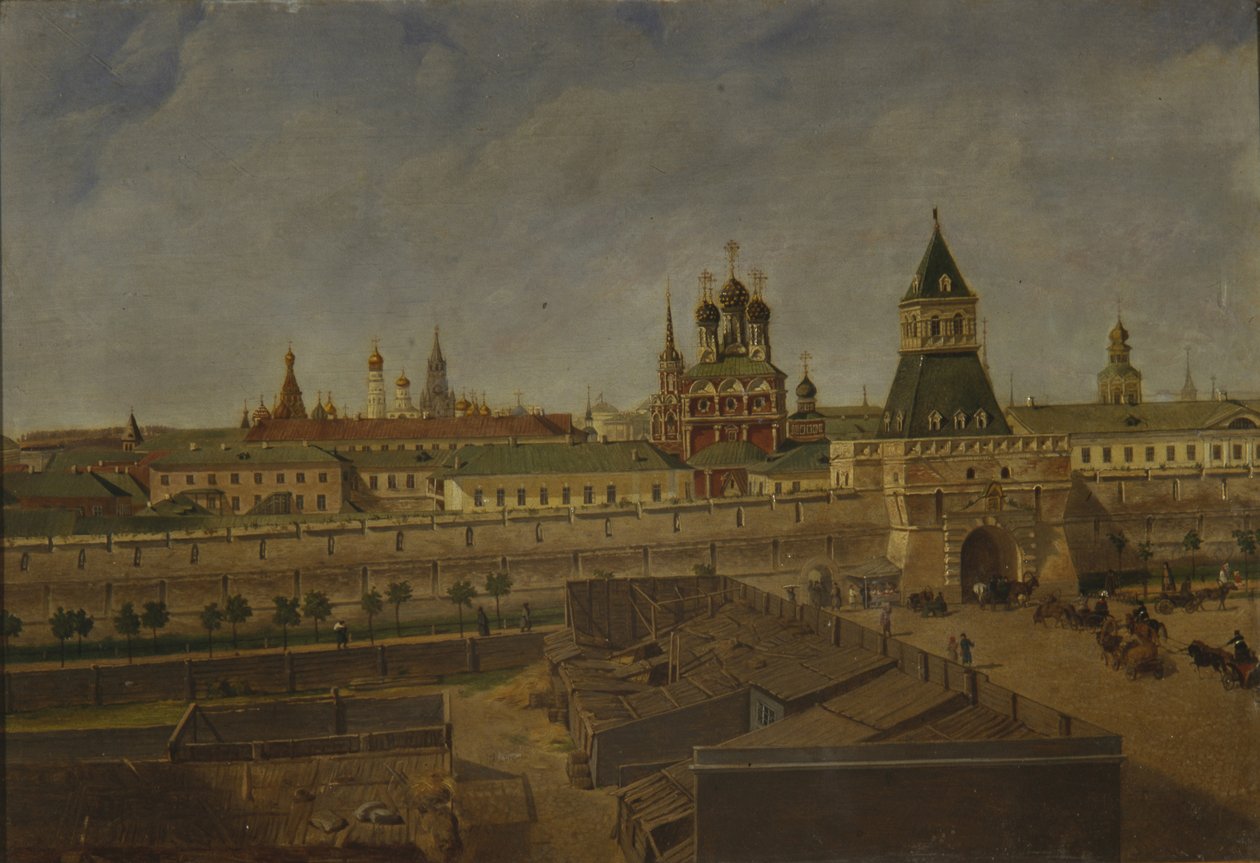 Iljinského brány v Moskvě, polovina 19. století. od Pyotr Ivanovich Moiseyev