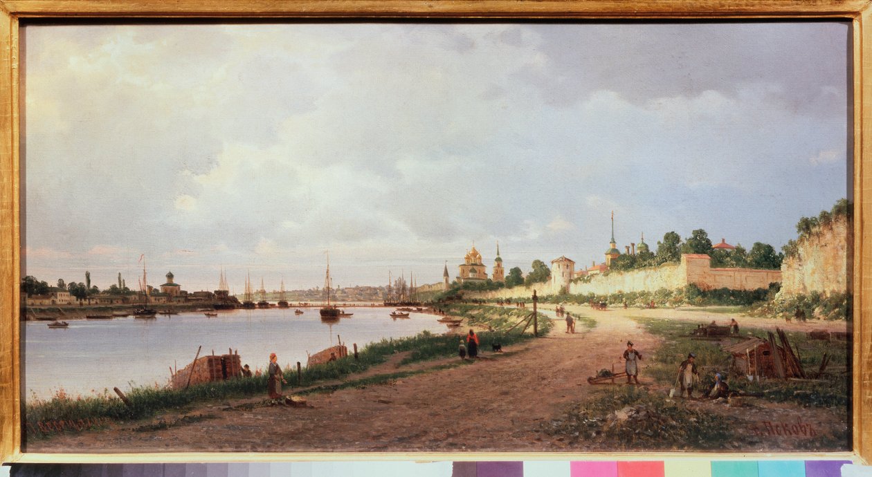 Pskov (Rusko) (Pskov) - Malba Petra Petroviče Vereščagina (Pyotr Vereščagin) (1836-1886), olej na plátně od Pjotr ​​​​Petrowitsch Wereschtschagin