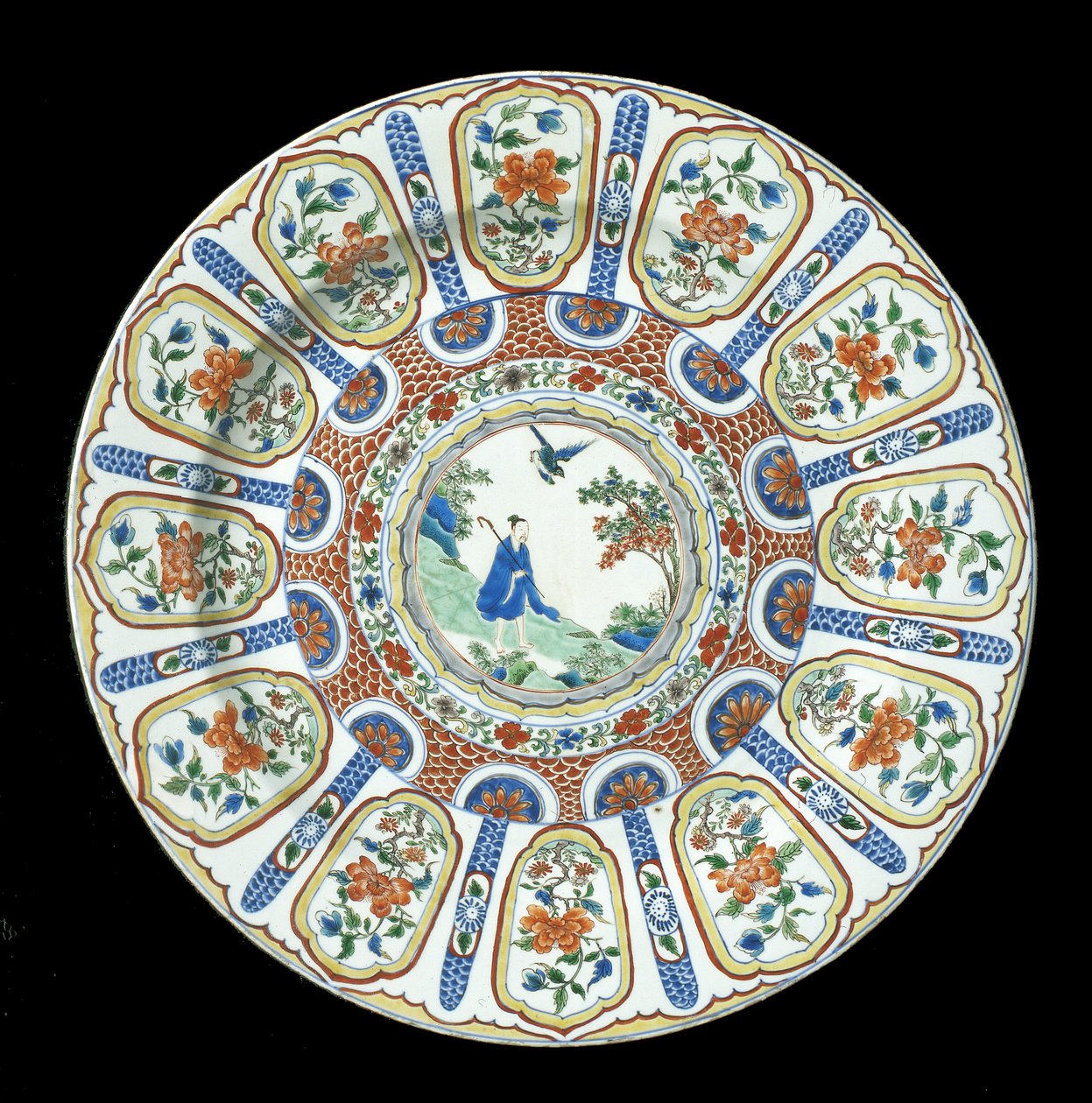 Velký verte Imari pokrm, období Kangxi, 1662-1722 (porcelán) od Qing Dynasty Chinese School